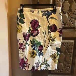 New York & Company Floral Pencil Skirt - Multicolor